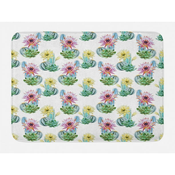 Flowers in Bloom Bath Mat Bathroom Decor Plush Non-Slip Mat 29.5/" X 17.5/"